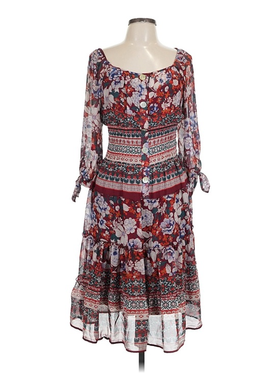 figueroa & flower Dresses & Skirts - NWT Figueroa &Flower Large Burgandy floral Midi Dress